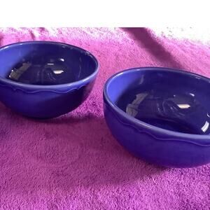 Varages France Luberon 10" Blue Serving Bowl 4" Tall 3 bowls